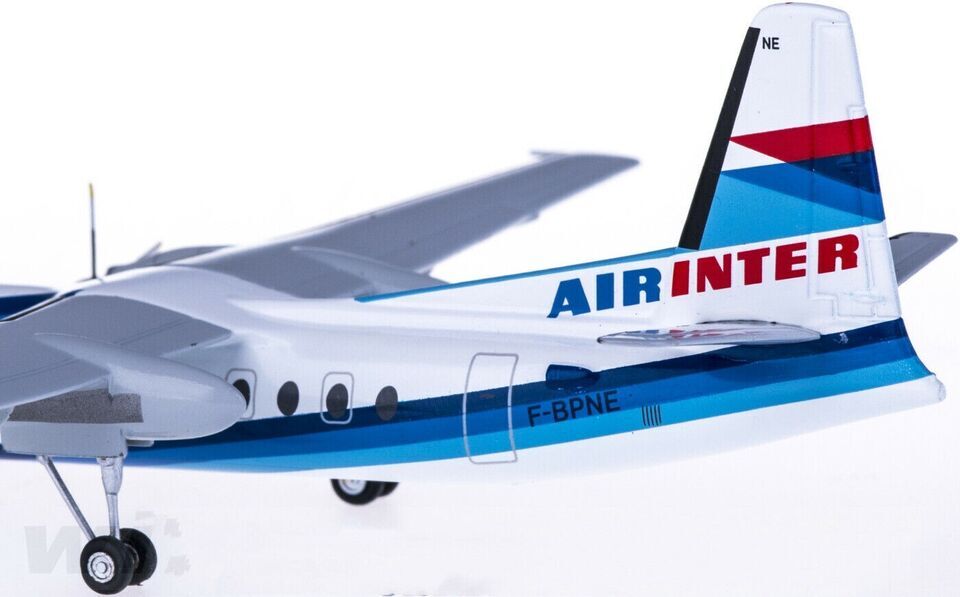 1:200 Herpa AIR INTER Fokker 27 Passenger Airplane Diecast Aircraft Plane Model