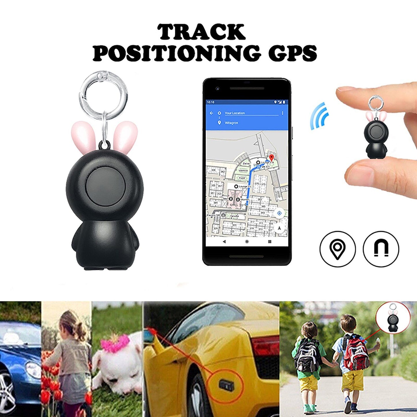 Mini Smart GPS Tracker Key Finder Locator Wireless Bluetooth Anti Lost for Pets