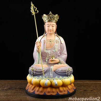 New Ksitigarbha Bodhisattva Dizang Pusa BUDDHA Figure Home Altar Shop Worship