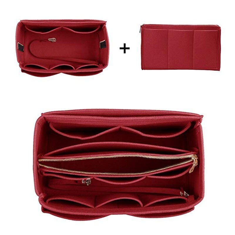 Make up Organizer Insert Bag Handbag Travel Inner Purse Portable Cosmetic Bags
