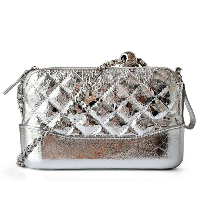 Small Mini Quilted Real Leather Clutch Shoulder Bag Wallet Chains Purse Handbag