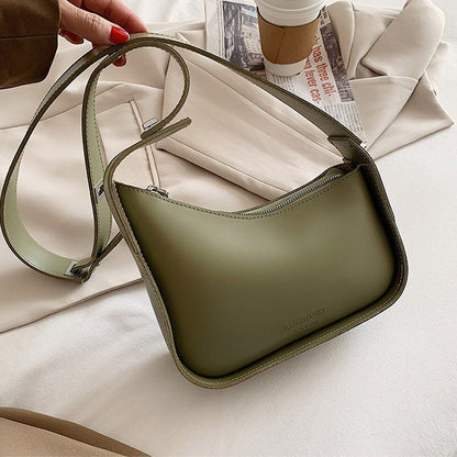 Irregular Square Design Small Shoulder Bag Synthetic Leather Underarm Crossbody