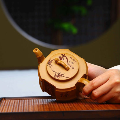 authentic yixing zisha duan clay tea pot full handmade traditional craft marked