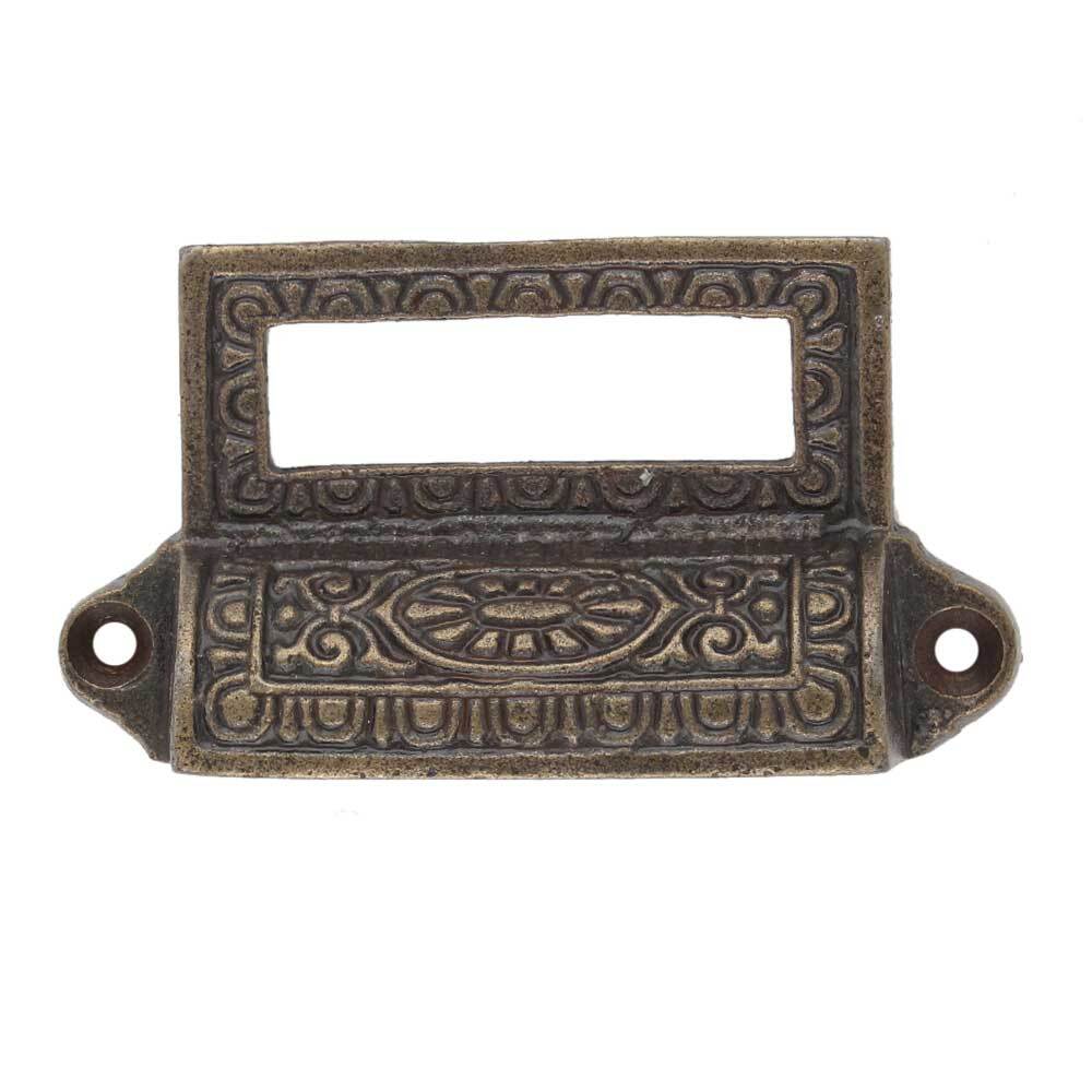 Antique Finish Floral D Pull Iron Cabinet Handles Iron Handle Set of 2