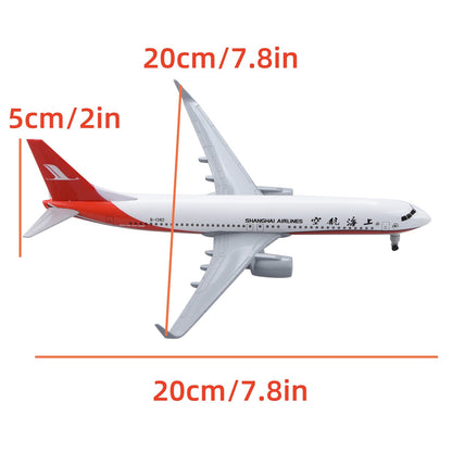 1:350 Scale 20cm Shanghai Airlines B737 Model Airplane Diecast Alloy Model Toy