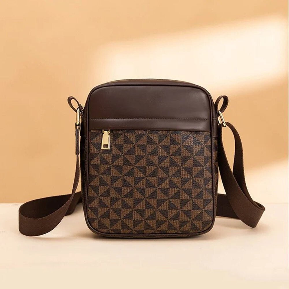 Men's Crossbody Bag Shoulder Satchel PU Leather