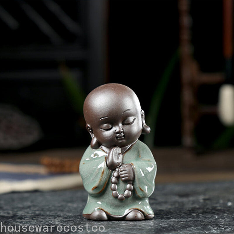 Boutique Ceramic Maitreya Buddha Tea Favorite Tea Table Decoration Purple Sand