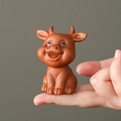Chinese Zodiac ZishaTea Pet Animal Statue Decoration Handmade Sculpture Tea Set