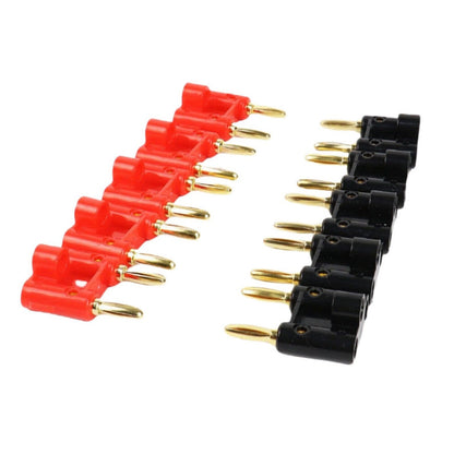 Dual Banana Plugs 10PCS Gold Plated Copper 4mm Speaker Connectors Easy Install