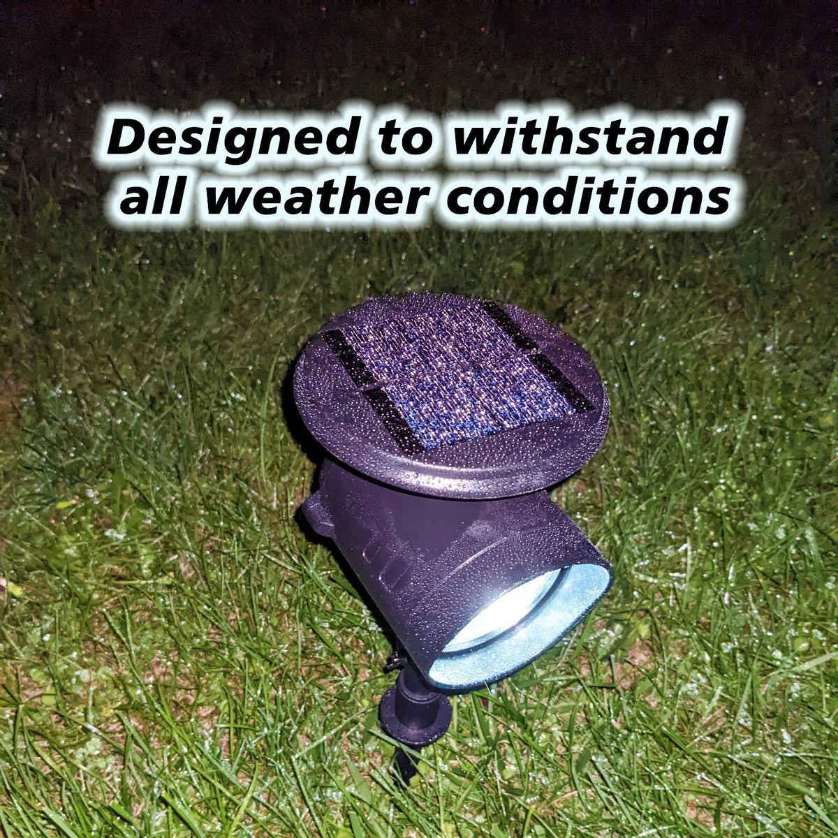 8 Pack of Solar Powered LED Spotlights - Automatic On at Night, Off at Sunrise