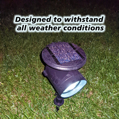 8 Pack of Solar Powered LED Spotlights - Automatic On at Night, Off at Sunrise