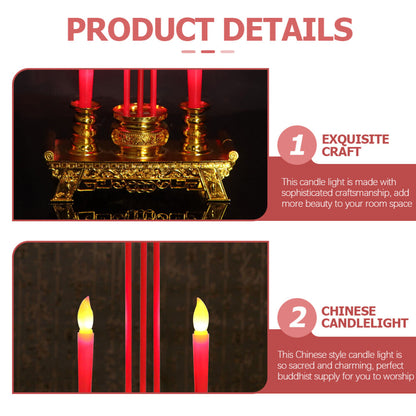 LED Plastic Incense Burner Taper Candlesticks Chinese Tealight