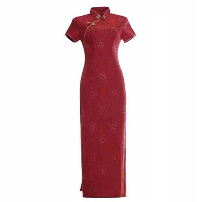 Women Summer Qipao Dress Chinese Traditional Lace Cheongsam Wedding Party Gowns