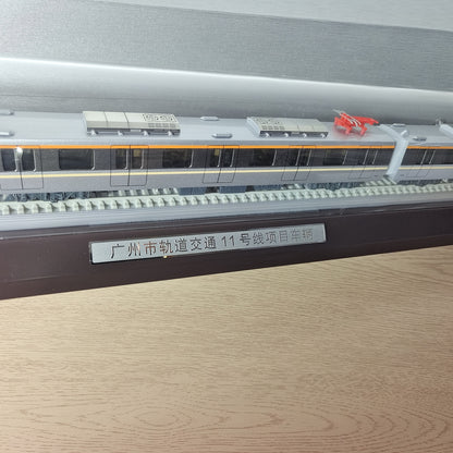 1:87 90CM Guangzhou Metro Line 11 Subway Passenger Car Train Diecast Model