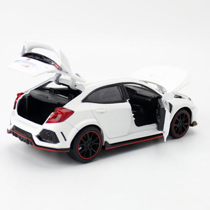 1/32 Honda Civic Type R Model Car Diecast Toy Cars Boys Toys Kids Gifts White