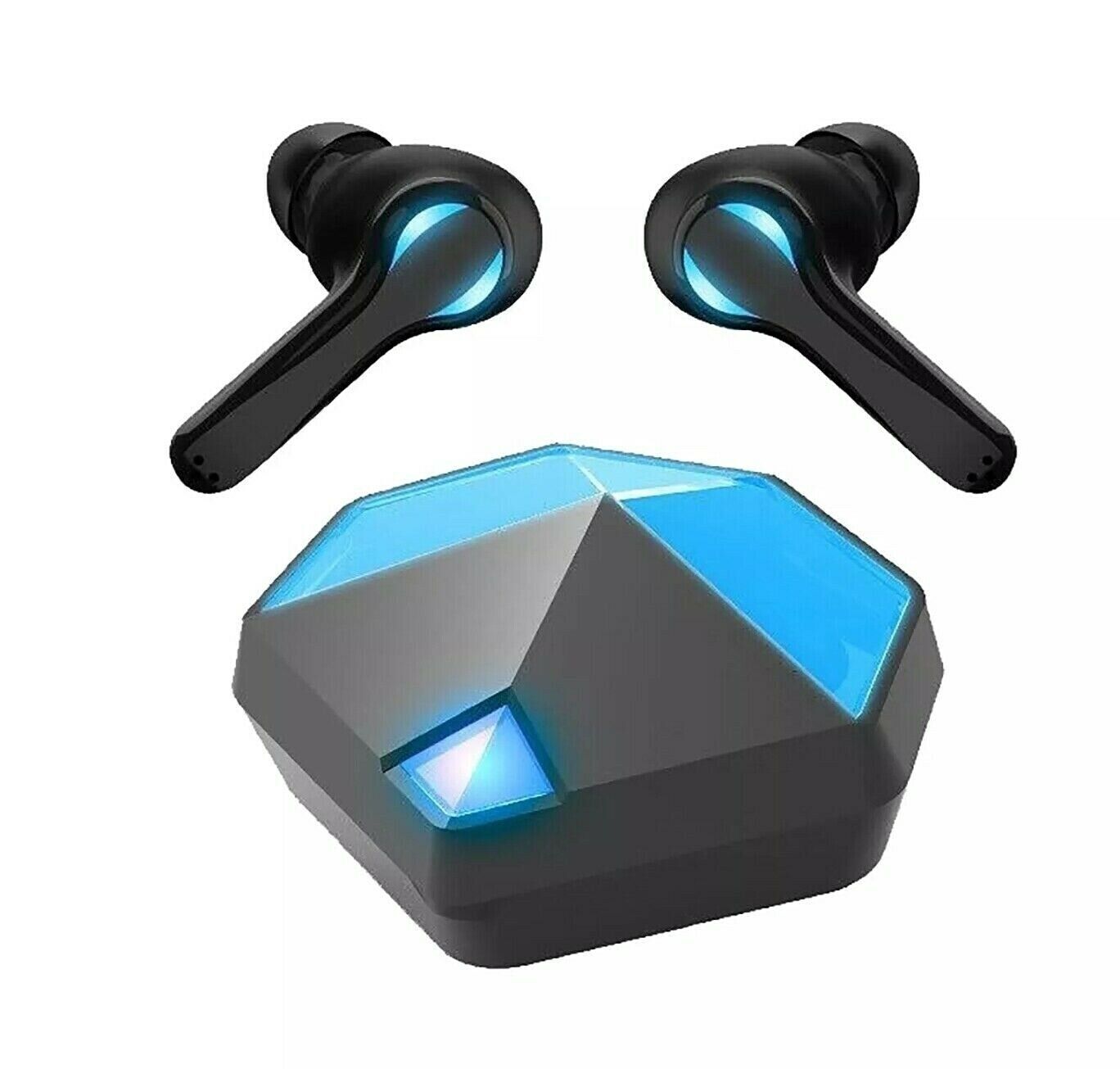 Headphones Wireless Earbuds Bluetooth Headset True Black in ear Dual Gaming US*