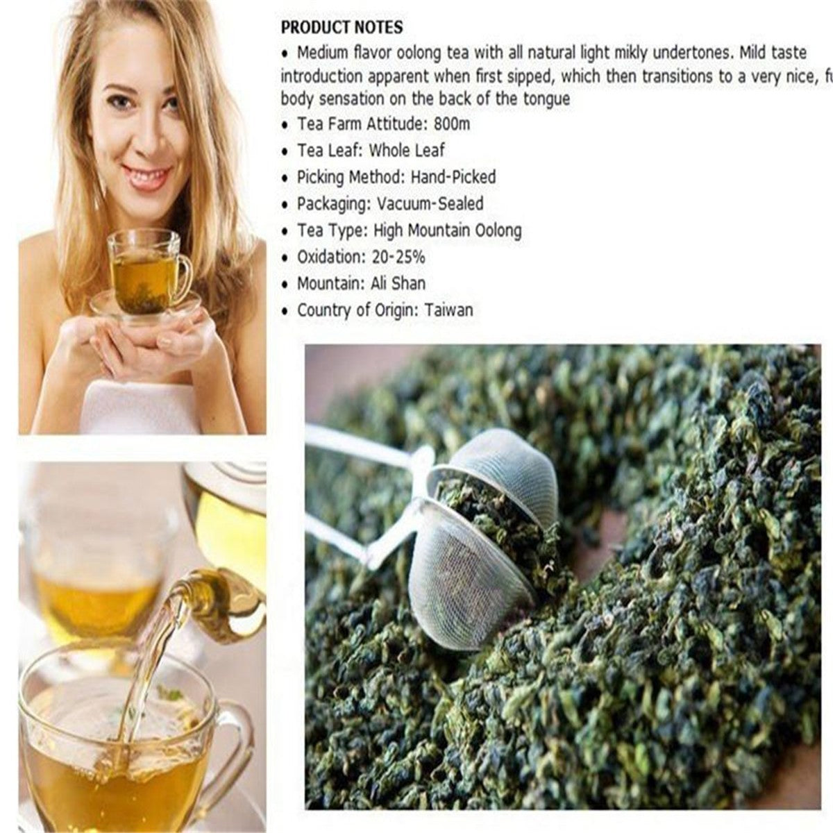 Natural Milk Oolong Tea for Energy Detox 250g Taiwan Jinxuan High Mountain TEA