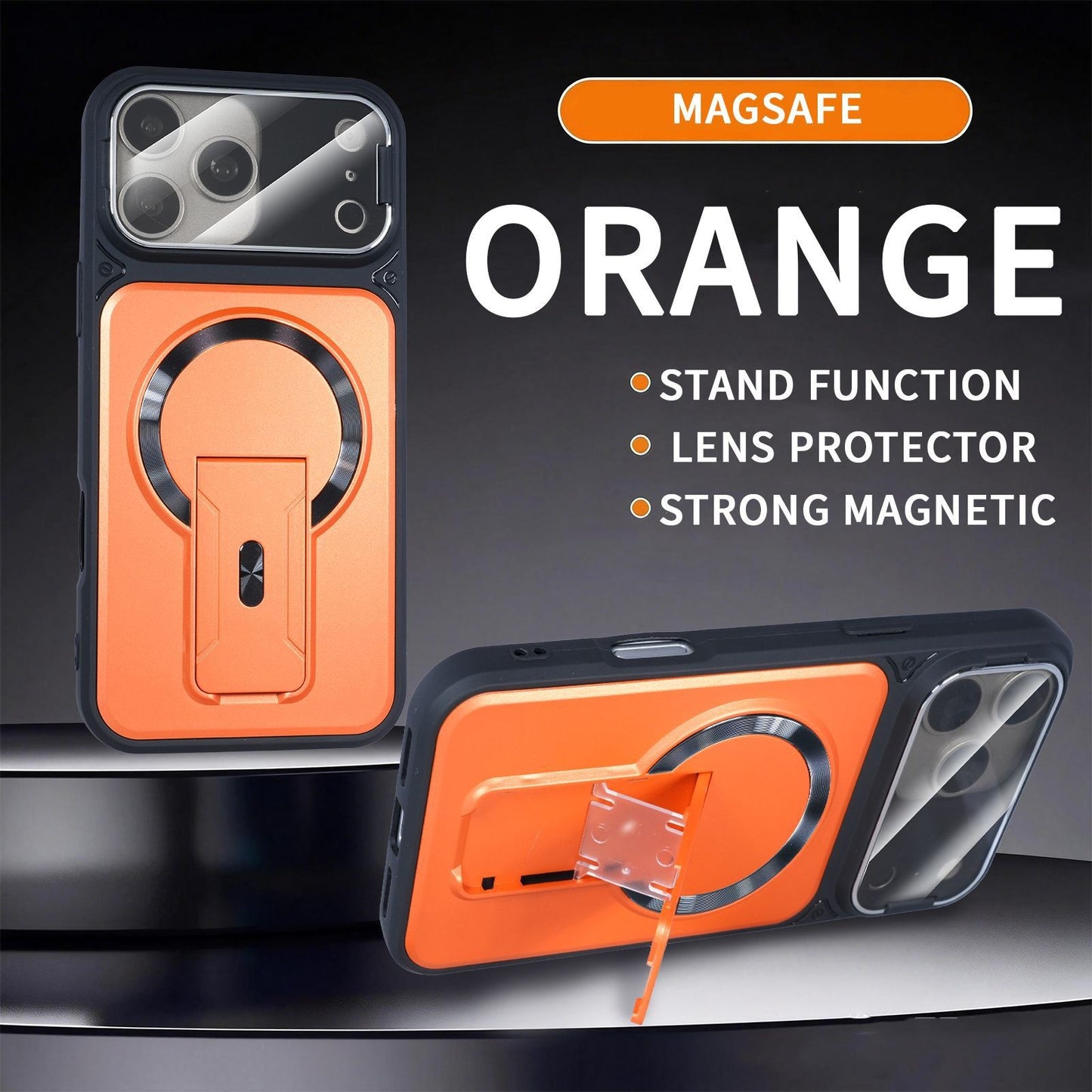 For iPhone 17 Pro Max/16/15/14 Magnetic Phone Case Storage Stand