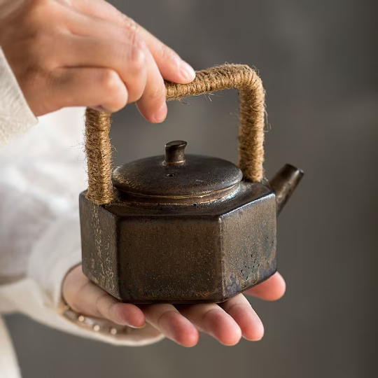 Ceramic Teapot Hexagon Pottery Tea Pot 200ml