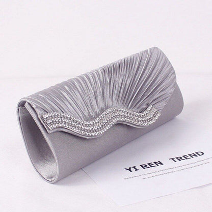 Women Rhinestone Evening Bag Fashion Purse Envelope Chain Clutch 27*10*5 CM Bags