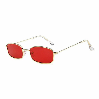 Small Sunglasses Square Hiking Retro Transparent Clear Frame Metal Frame Eyewear