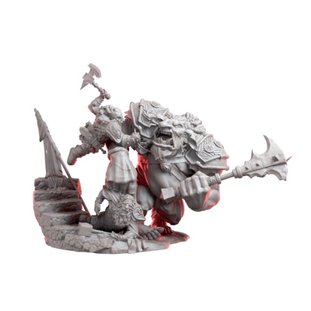 1/24 Resin Figure Model 2 fantasy dwarf warriors (BIG SET) unassembled unpainted
