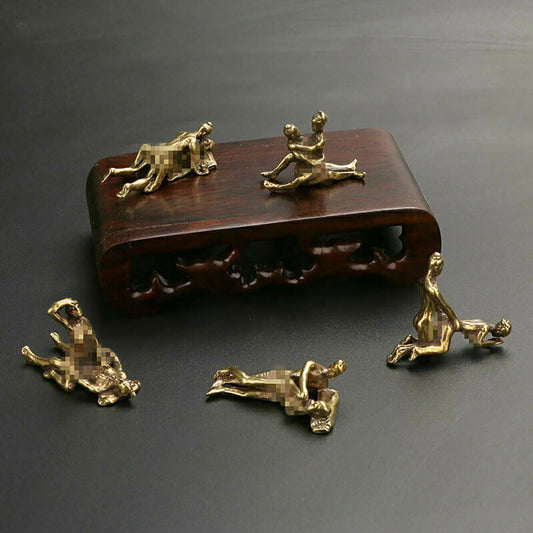 Chinese brass tradition not antique art mini 5 statue collectable gift