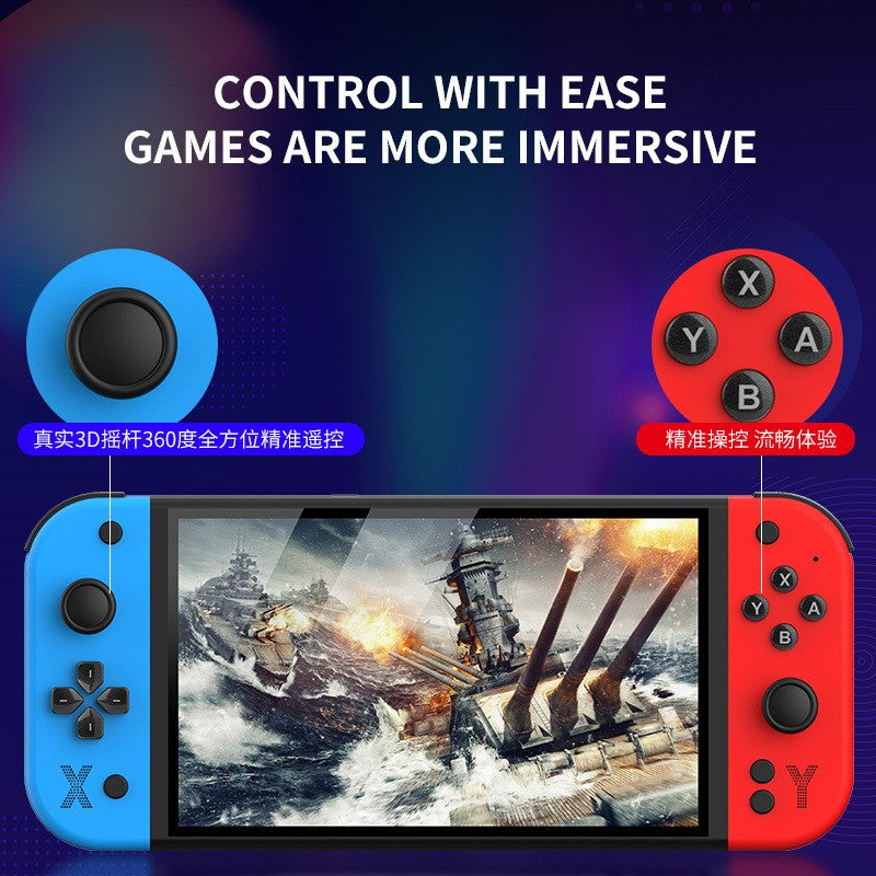 7-inch Full HD IPS Screen Linux Retro Handheld TV Video Game Console G90 64GB