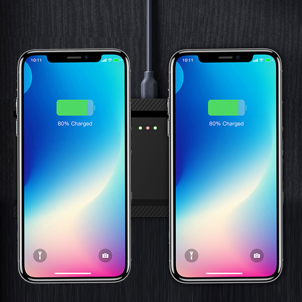 Dual Phones 10W Charging Pad Wireless Charger For Apple iPhone 12 Pro Max / mini