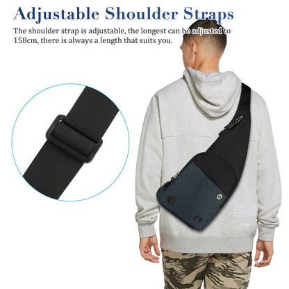 Men Sling Backpack Waterproof Shoulder Crossbody Chest Bag Sports Travel Handbag