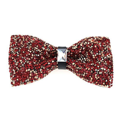 Men Bowtie Diamond Luxury Crystal Gem Tie Fashion Wedding Party Neckwear Banquet
