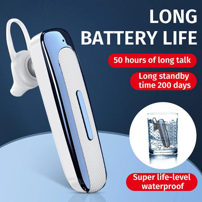 Bluetooth 5.0 Earpiece Driving Trucker Wireless Headset Earbuds Noise Cancelling