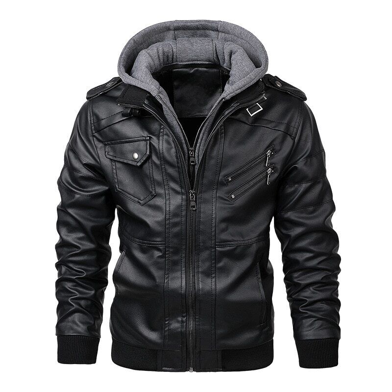 Men's Leather Jackets Autumn PU Jacket Biker Leather Coats Clothing