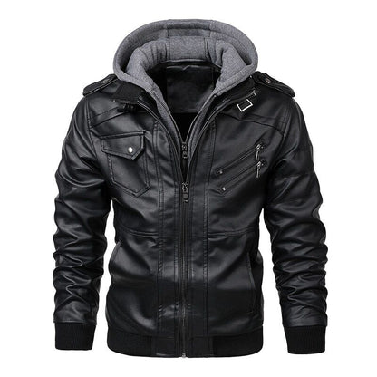 Men's Leather Jackets Autumn PU Jacket Biker Leather Coats Clothing