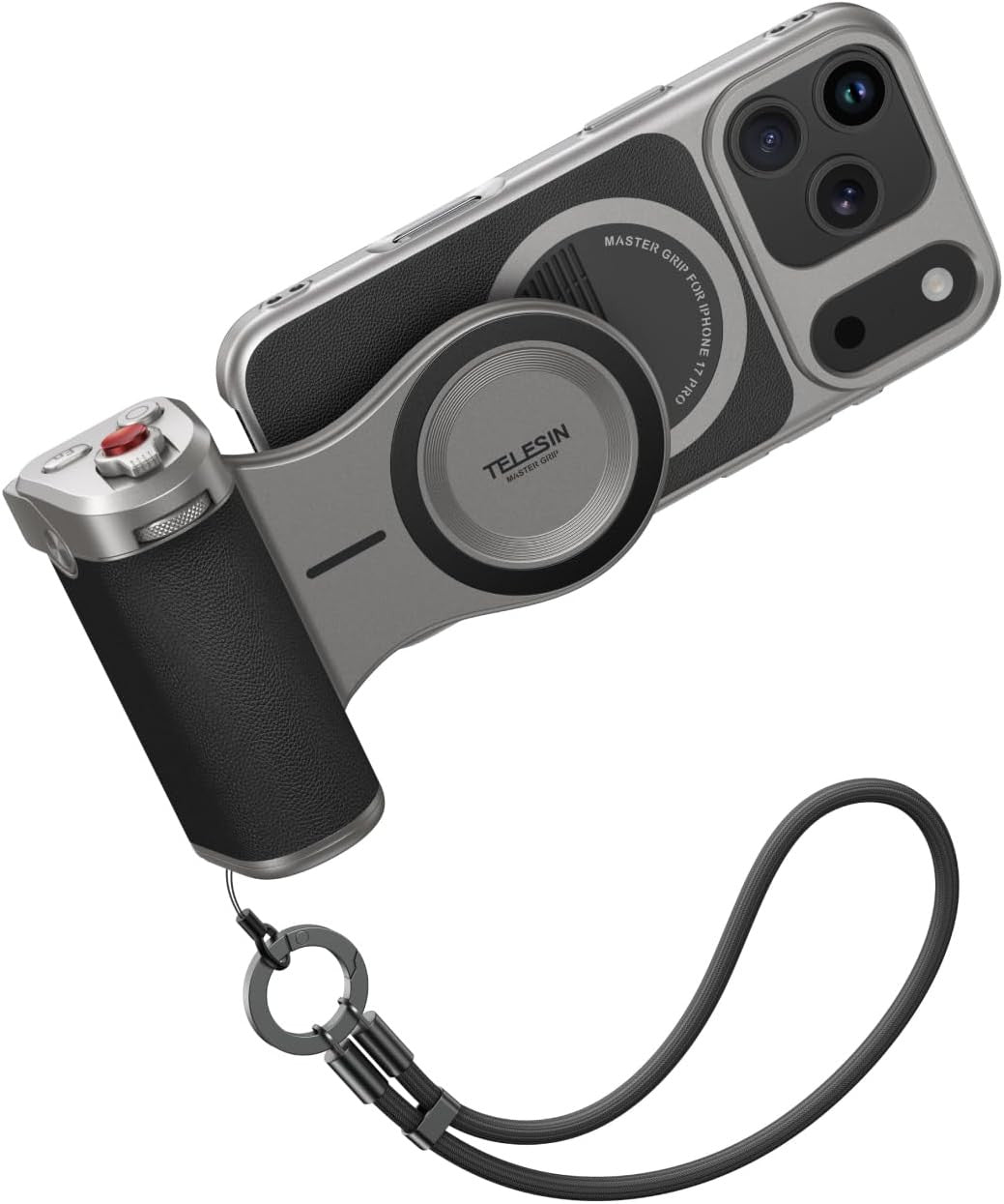 Master Grip Kit for Iphone 17 Pro, Magnetic Phone Camera Grip Powergrip Kit Buil