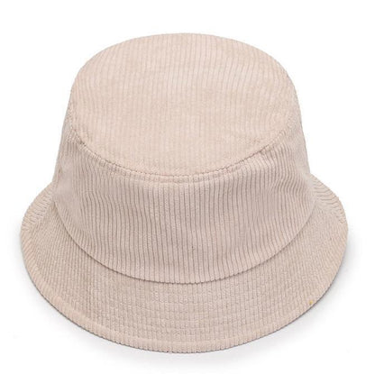 Corduroy Bucket Hat Cap Double-sided Fisherman's Cap Men Women