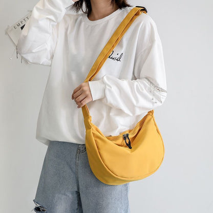 Korean Style Nylon Cloth Messenger Bag Dumpling Shoulder Purse Student Crossbody
