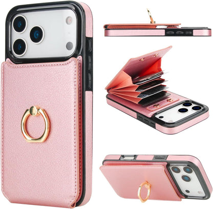 Compatible with Iphone 17 Pro Max Case Wallet with Card Holder, 360°Rotation Fin