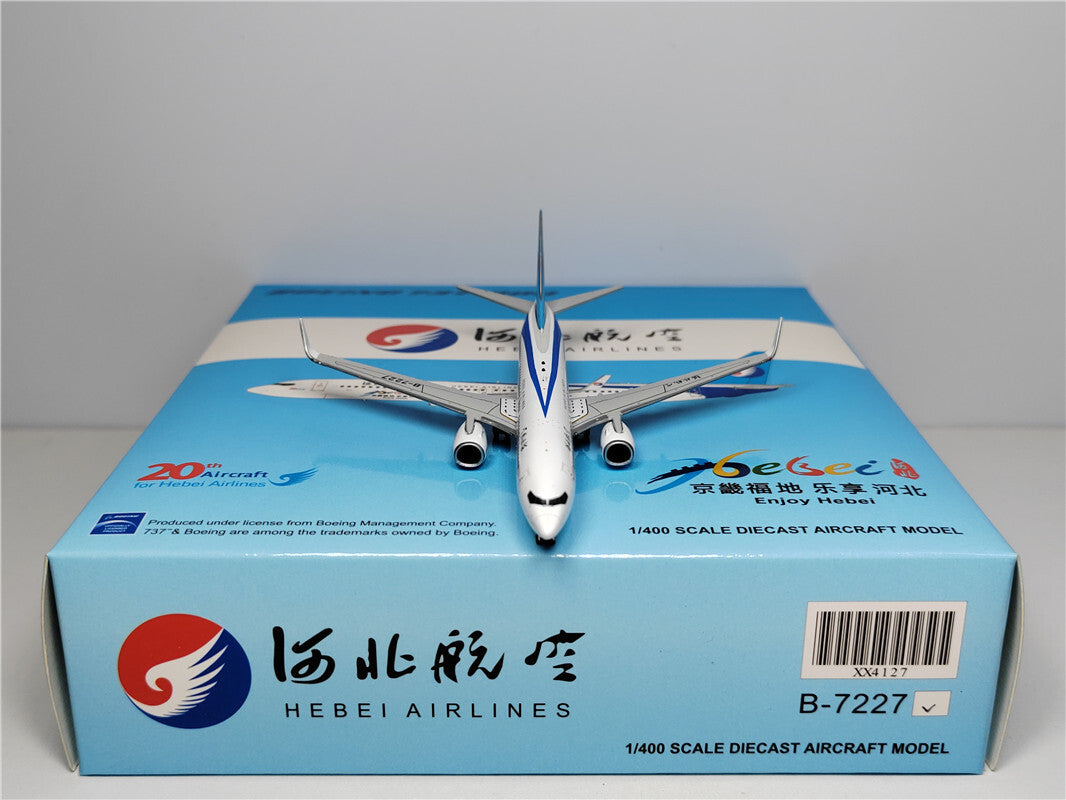 1:400 JC Wings HEBEI AIRLINES BOEING B737-800 Passenger Airplane Diecast Model