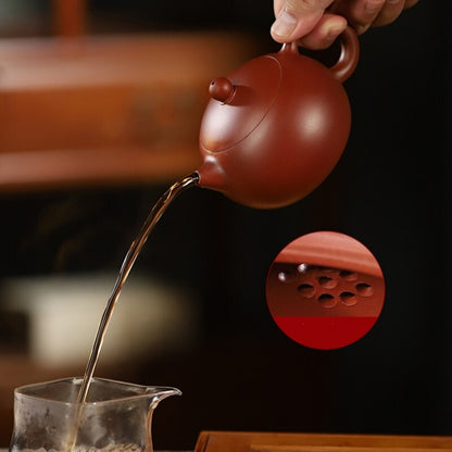 Original Ore Real Yixing Zisha Zhu Clay Tea Pot 210ml Marked Xishi Pot Handmade