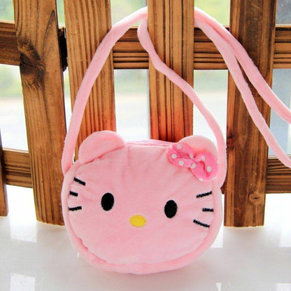 Cartoon Plush Lovely Children Purse Messenger Bags Animal Panda Cat Fluffy Baby