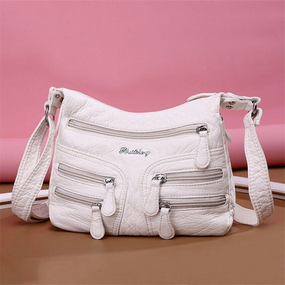 Shoulder Bag Casual Women Bag Leather Crossbody Multi-pocket Ladies Pocket