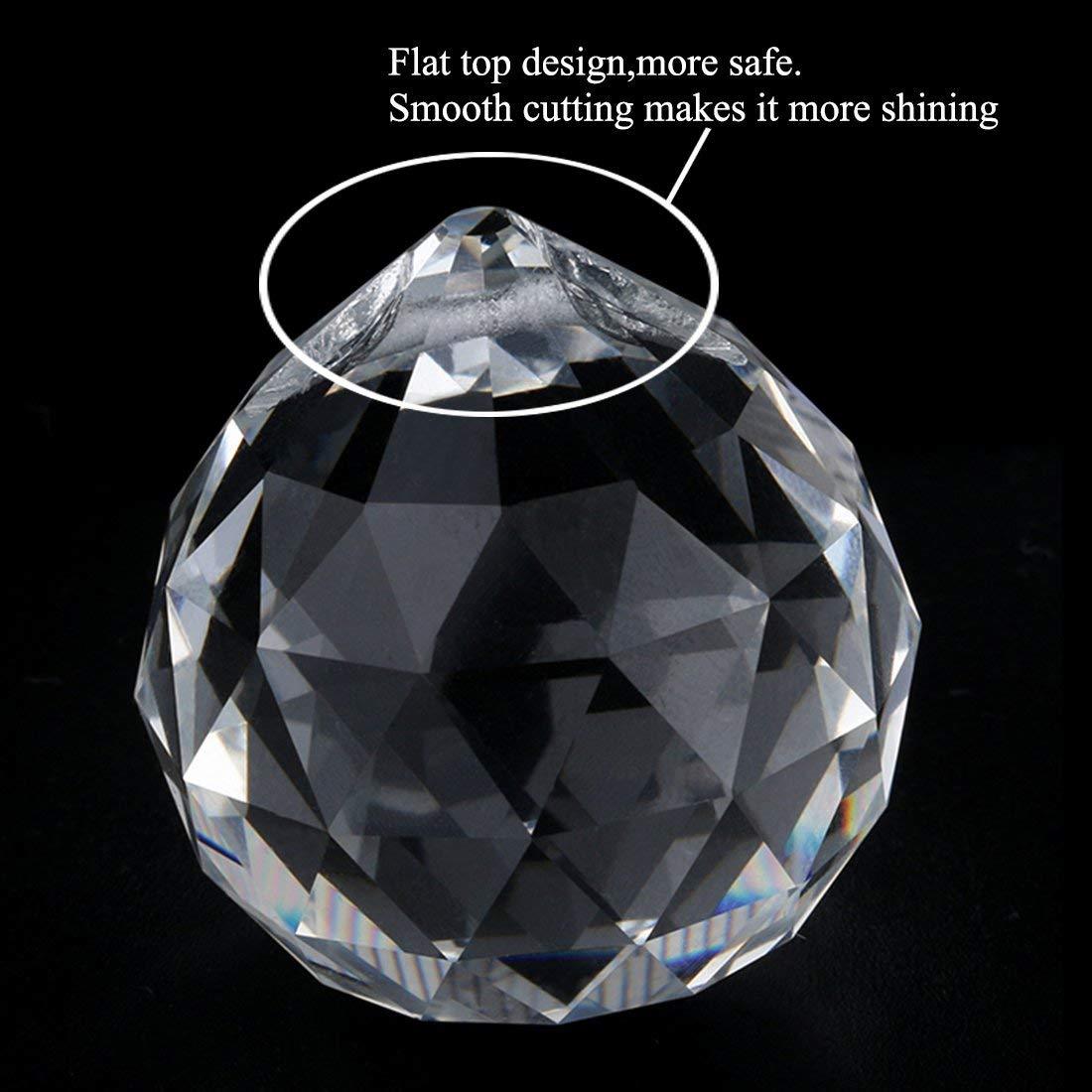 10 Clear Crystal Ball Pendant Chandelier Prisms Hanging Drops Light Replacement