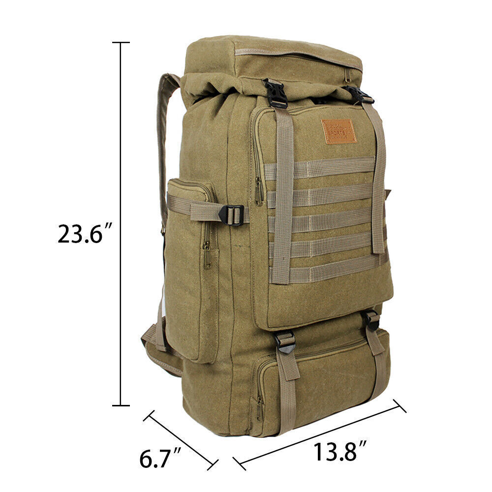70L Military Tactical Backpack Rucksack Travel Bag for Camping Hiking Outdoor