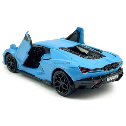 1/32 Lamborghini Revuelto Model Car Diecast Toy Vehicle Toys for Boys Kids Blue