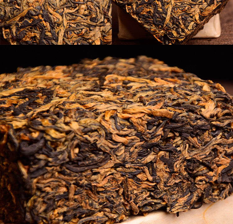 Ancient Tree Golden Buds Dian Hong Yunnan Black Tea Brick Red Tea 250g