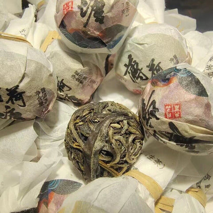 Longzhu Puerh Tea Mint Hetang Pu-erh Tea Raw Tea 500g 7g/pcTea Pu-erh Tea