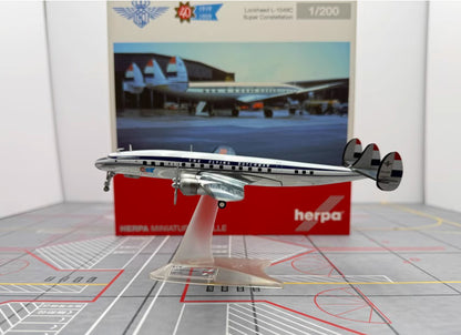 1:200 Herpa KLM Lockheed L-1049G Passenger Airplane Diecast Aircraft Plane Model