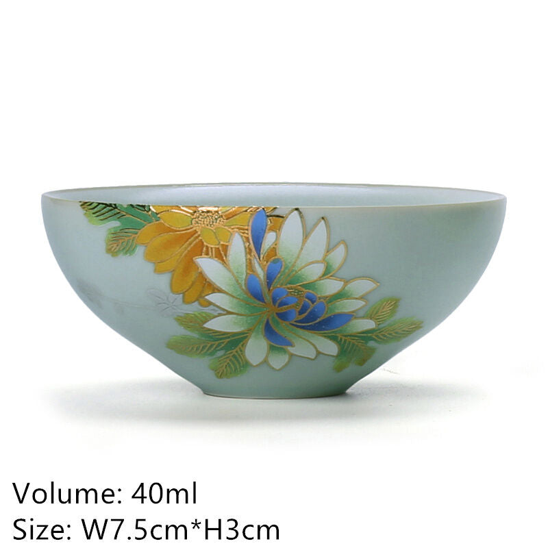 Jingdezhen boutique tea cup porcelain handmade cup of tea handpainted floral cup