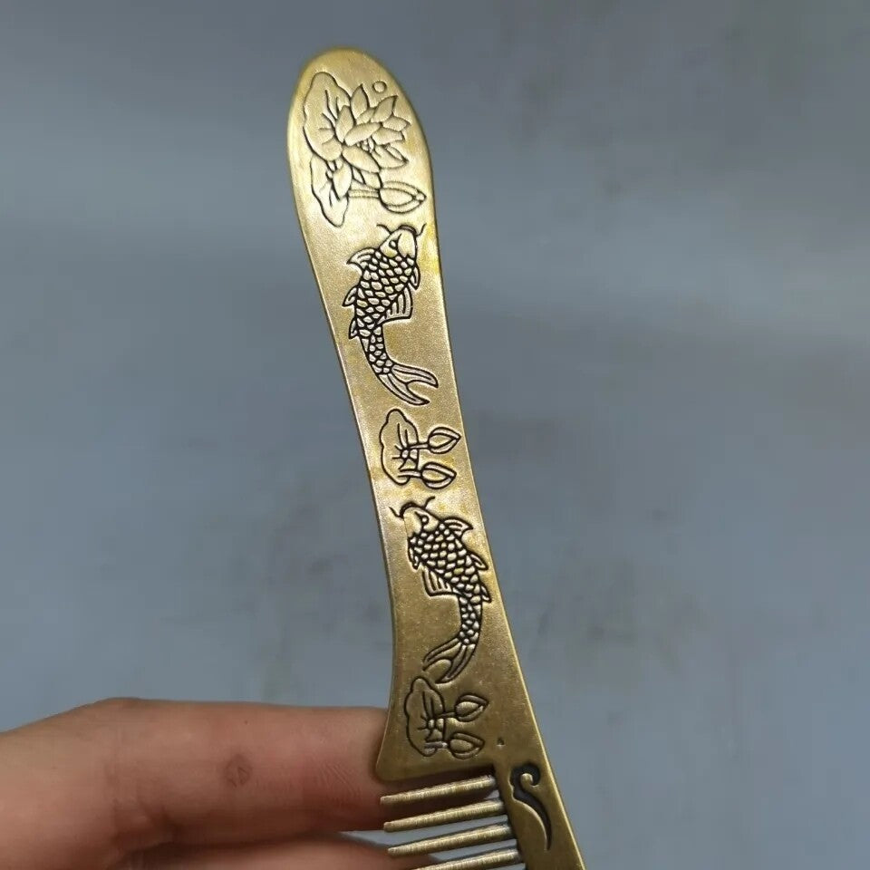 1pc Handmade Copper Comb Health Care Hair Comb